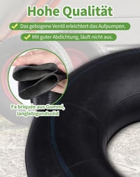 SOSALUK 2 db Belső Gumi 3.00-4 Molnárkocsihoz - 260x85 TR87 Szelepes Gumitömlő, Fekete Cserebelső Kézikocsihoz 3