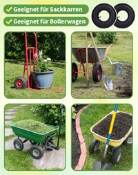 SOSALUK 2 db Belső Gumi 3.00-4 Molnárkocsihoz - 260x85 TR87 Szelepes Gumitömlő, Fekete Cserebelső Kézikocsihoz 6
