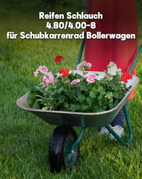 SOSALUK 4.80/4.00-8 Belső Gumitömlő Talicskához - 2 db TR87 Szögszeleppel, Strapabíró Gumianyag, Fűnyíróhoz, Kézikocsikhoz 3