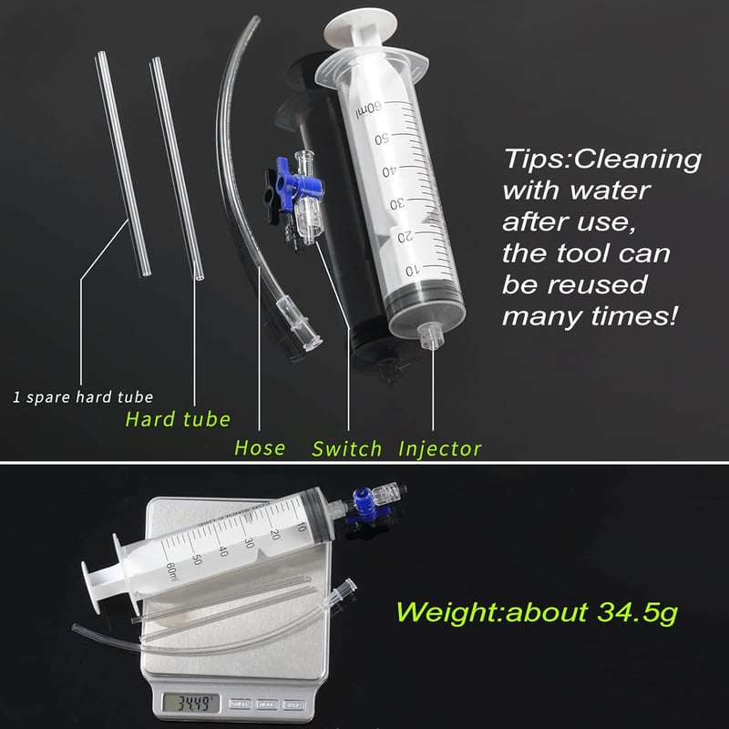 SOSPIRO 60ml Tubeless Gumiabroncs Tömítőanyag Fecskendő Kerékpár Sealant Injector