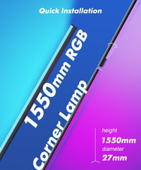 Sotipevs WiFi LED Álló Lámpa 155cm, RGB Dimmer, Alexa Kompatibilis 6