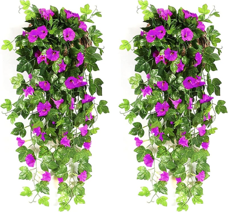 Souarts Mesterséges Glicínia Függőkosár Esküvői Dekoráció