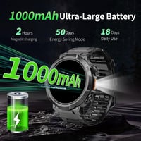 Soudorv inteligentné vojenské hodinky pre mužov a ženy, 1,53-palcový HD displej, 1000 mAh, Bluetooth hovory, IP68, monitor srdcového tepu, 100+ športových režimov, Android iOS 2