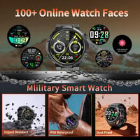 Soudorv inteligentné vojenské hodinky pre mužov a ženy, 1,53-palcový HD displej, 1000 mAh, Bluetooth hovory, IP68, monitor srdcového tepu, 100+ športových režimov, Android iOS 4