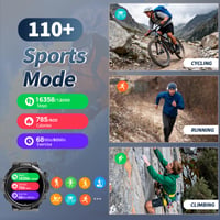 Soudorv inteligentné vojenské hodinky pre mužov a ženy, 1,53-palcový HD displej, 1000 mAh, Bluetooth hovory, IP68, monitor srdcového tepu, 100+ športových režimov, Android iOS 7