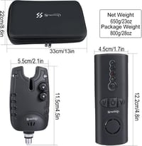 Set avertizori sonori Sougayilang 4+1 cu semnalizare LED wireless și geantă de transport 5