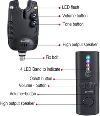 Set avertizori sonori Sougayilang 4+1 cu semnalizare LED wireless și geantă de transport 3