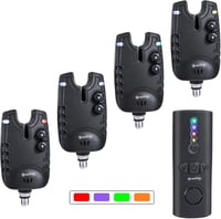 Set avertizori sonori Sougayilang 4+1 cu semnalizare LED wireless și geantă de transport 1