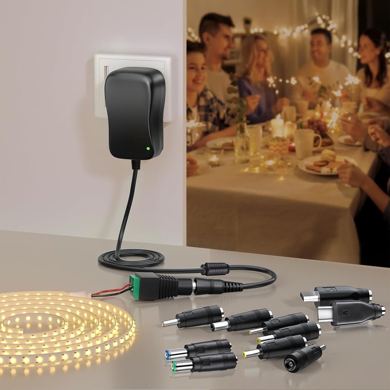 SoulBay 36W univerzális AC/DC adapter 3V-12V 8 csatlakozóval háztartási elektronikához