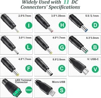 SoulBay 36W univerzális AC/DC adapter 3V-12V 8 csatlakozóval háztartási elektronikához 4