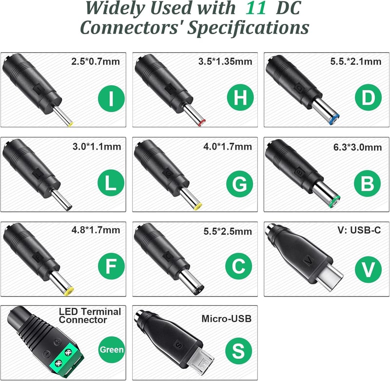 SoulBay 36W univerzális AC/DC adapter 3V-12V 8 csatlakozóval háztartási elektronikához