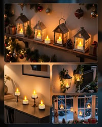 SoulBay LED gyertyák 12db töltöltethető távirányítóval időzítő funkcióval - Art Deco, White, Plastic Acrylonitrile Butadiene Styrene 8