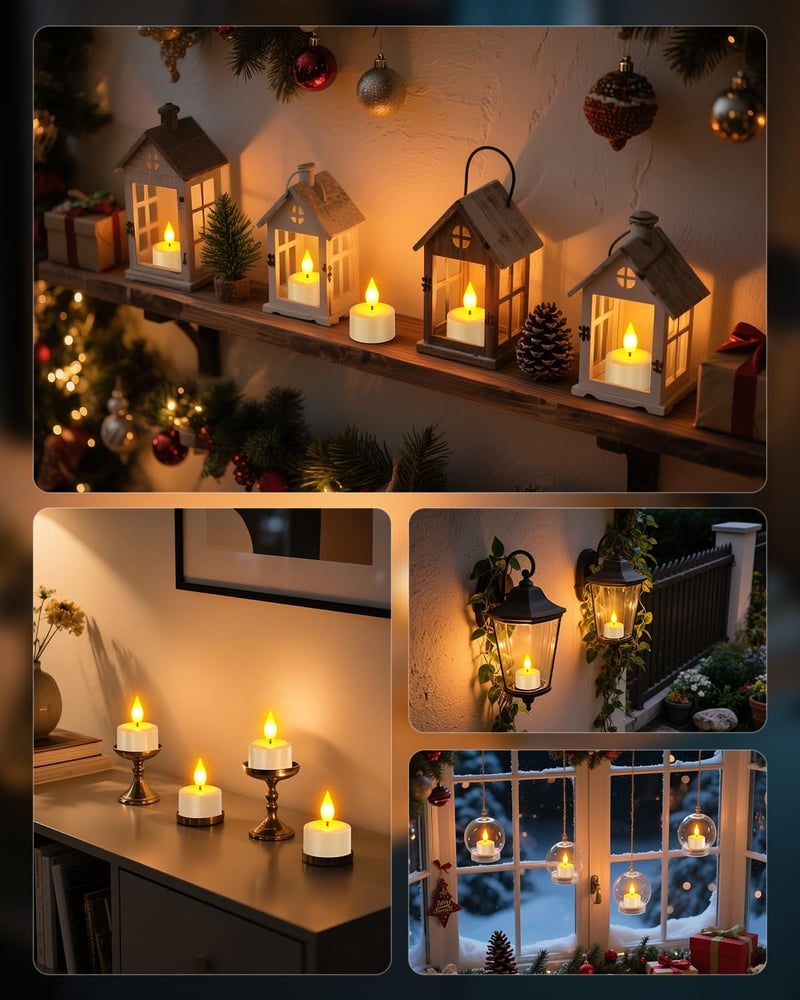SoulBay LED gyertyák 12db töltöltethető távirányítóval időzítő funkcióval - Art Deco, White, Plastic Acrylonitrile Butadiene Styrene
