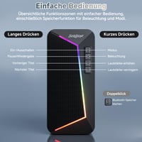 Boxe PC SOULION R40, alimentare prin USB-C/USB, Bluetooth și iluminare LED, difuzoare pentru calculator desktop 3
