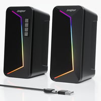 Boxe PC SOULION R40, alimentare prin USB-C/USB, Bluetooth și iluminare LED, difuzoare pentru calculator desktop 1