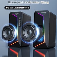 Boxe PC SOULION R40, alimentare prin USB-C/USB, Bluetooth și iluminare LED, difuzoare pentru calculator desktop 2