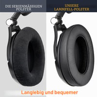 Náhradné náušníky SOULWIT z jahňacej kože pre slúchadlá Sennheiser HD560S HD598 HD599 HD595 HD569 HD558 HD518 HD515 Game Zero PC37X PC38X PC350 PXC350 HD380 Pro 5