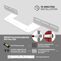 Držiak na soundbar Sound Bass pre Sonos Beam 1. a 2. generácie, biely, vrátane všetkého potrebného montážneho príslušenstva 7