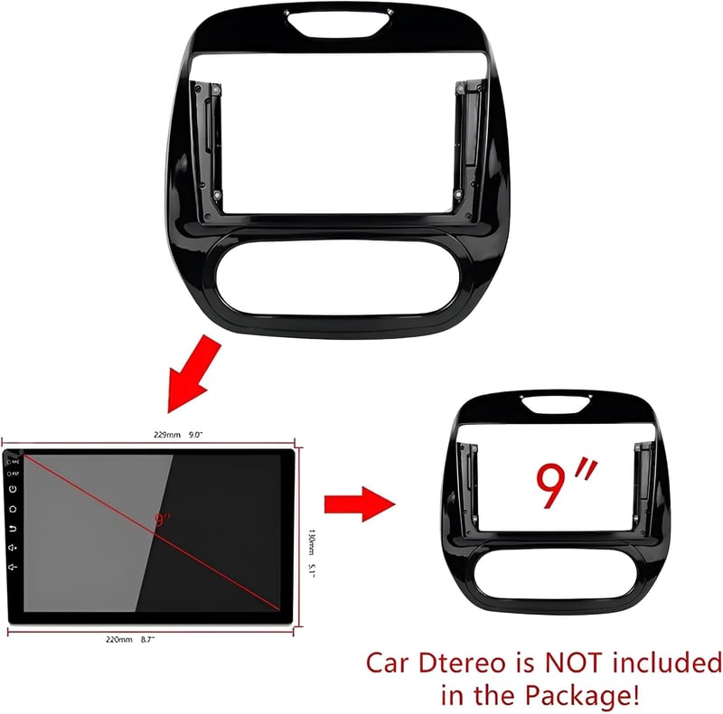 Sound Way 9 Colos Autórádió Beépítő Keret Renault Captur 2013-2019 Adapter