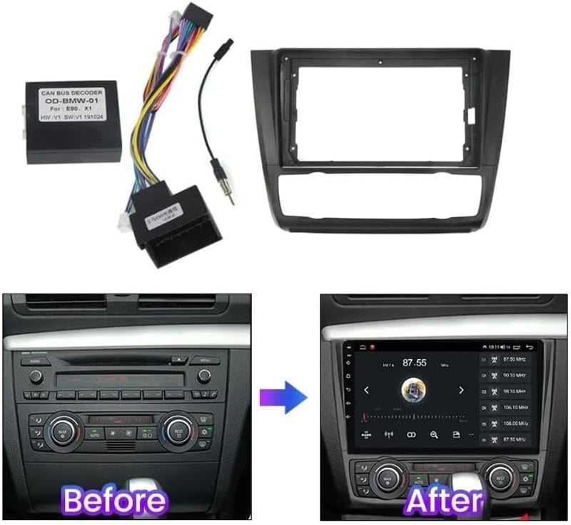 Sound-way Rádió adapter szerelőkészlet BMW 1-es sorozathoz E81 E82 E87 E88