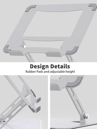 SOUNDANCE Laptop Stand állítható magasságú ergonomikus fém laptop tartó 10-15.6" 5
