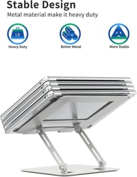 SOUNDANCE Laptop Stand állítható magasságú ergonomikus fém laptop tartó 10-15.6" 2