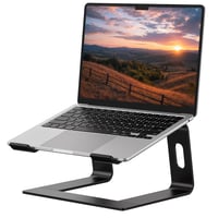 SOUNDANCE LS1 hliníkový stojan na notebook, ergonomický stolový držiak pre 10 – 15,6-palcové notebooky, kompatibilný s MacBook Pro Air, čierny 1