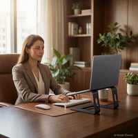 SOUNDANCE LS1 hliníkový stojan na notebook, ergonomický stolový držiak pre 10 – 15,6-palcové notebooky, kompatibilný s MacBook Pro Air, čierny 7