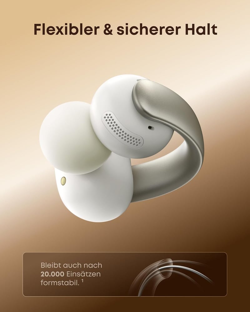 soundcore AeroClip nyitott fülhallgató Bluetooth, 12mm meghajtó, egész napos kényelem - Midnight