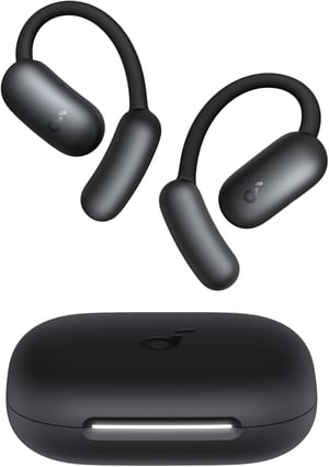 Soundcore AeroFit 2 by Anker slušalice otvorenog tipa, crne, Bluetooth 5.4, IP55 vodootpornost, 42 sata reprodukcije, sportske slušalice s kukicama za uši