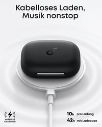 soundcore AeroFit 2 nyitott fülhallgató, állítható fülfüggelékek, mély basszus, 42 órás játékidő, Bluetooth 5.4, vezeték nélküli töltés, IP5 - black, standard 7