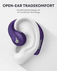 Slúchadlá soundcore by Anker AeroFit Pro s otvorenou konštrukciou, ultraľahké, ergonomické, intenzívny zvuk LDAC, Bluetooth 5.3, odolnosť voči vode IPX5, 46 hodín výdrže batérie 2