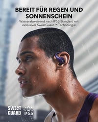 Slúchadlá soundcore by Anker AeroFit Pro s otvorenou konštrukciou, ultraľahké, ergonomické, intenzívny zvuk LDAC, Bluetooth 5.3, odolnosť voči vode IPX5, 46 hodín výdrže batérie 5