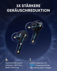 Bezdrôtové slúchadlá s potlačením hluku Soundcore by Anker Liberty 4 Pro, 7 senzorov, ANC v reálnom čase, rýchle nabíjanie, Hi-Fi zvuk, 6 mikrofónov 3
