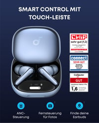 Bezdrôtové slúchadlá s potlačením hluku Soundcore by Anker Liberty 4 Pro, 7 senzorov, ANC v reálnom čase, rýchle nabíjanie, Hi-Fi zvuk, 6 mikrofónov 2