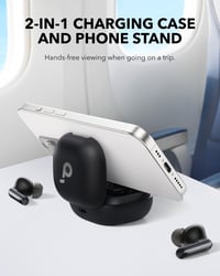 Căști wireless soundcore by Anker P40i cu anulare a zgomotului, BassUp, autonomie 60 de ore, IPX5, Bluetooth 5.3, carcasă 2 în 1 (Recondiționat) 2