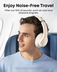 Bluetooth slúchadlá soundcore by Anker Q20i biele, hybridné aktívne potlačenie hluku, 40 hodín výdrže batérie s ANC, Hi-Res Audio, renovované 2