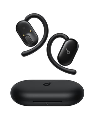 Slúchadlá soundcore by Anker V20i Open-Ear s Bluetooth 5.4 a nastaviteľnými háčikmi za uši — so známkami používania, poškriabané (stav: pozri 2. obrázok)
