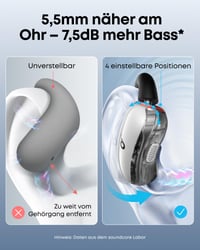 Căști open-ear soundcore by Anker V40i, căști cu design deschis ajustabile pentru orice ureche, purtare confortabilă 5