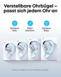 Căști open-ear soundcore by Anker V40i, căști cu design deschis ajustabile pentru orice ureche, purtare confortabilă 4