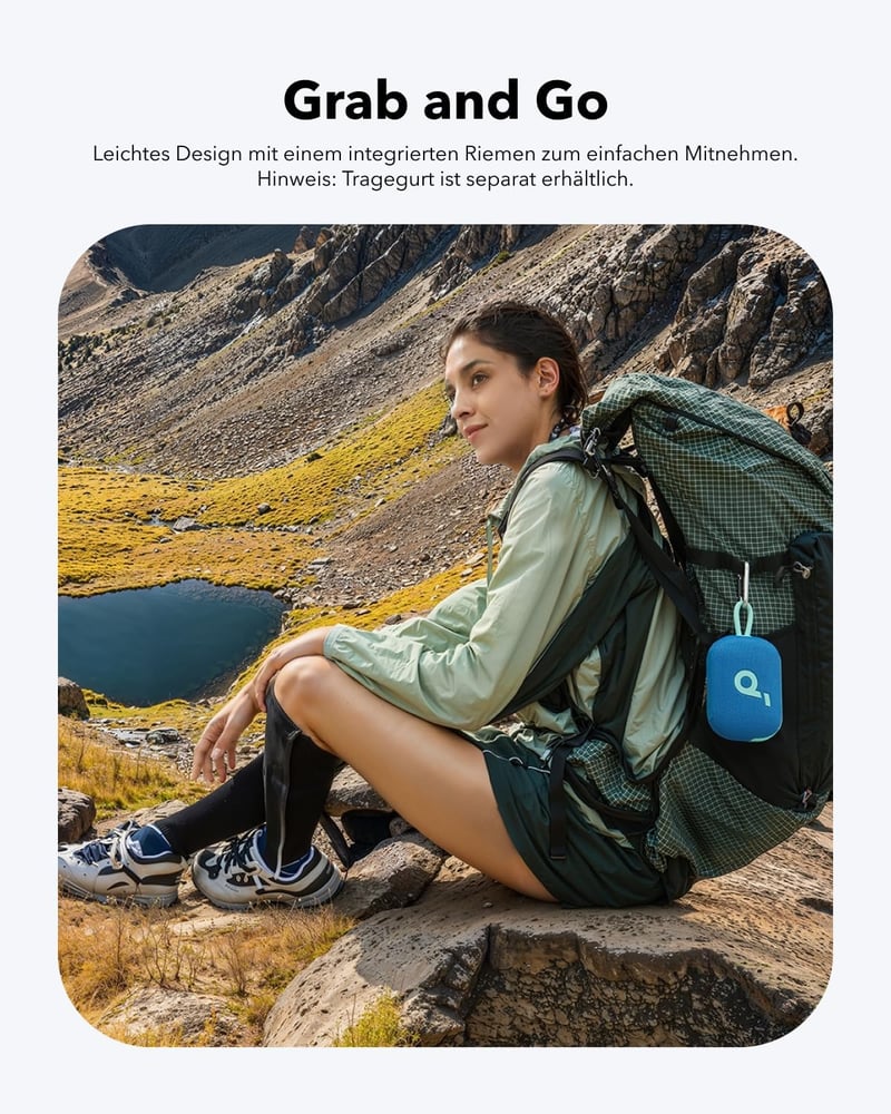 soundcore Select 4 Go Bluetooth hangszóró, 20 órás játszási idő, IP67 vízálló