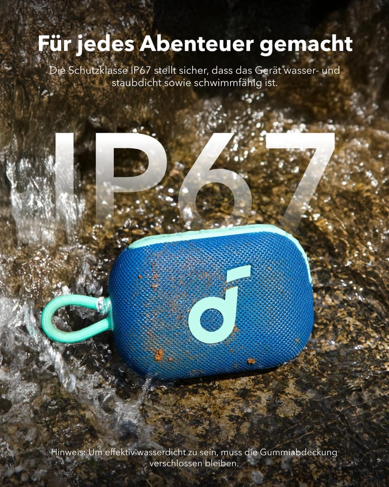 soundcore Select 4 Go Bluetooth hangszóró, 20 órás játszási idő, IP67 vízálló