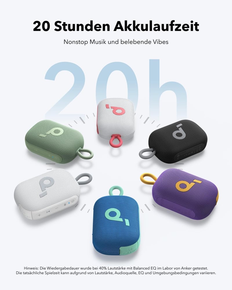 soundcore Select 4 Go Bluetooth hangszóró, 20 órás játszási idő, IP67 vízálló