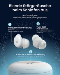 Spánkové slúchadlá soundcore by Anker, bezdrôtové bluetooth slúchadlá na spanie s potlačením hluku a pohodlným nosením 3