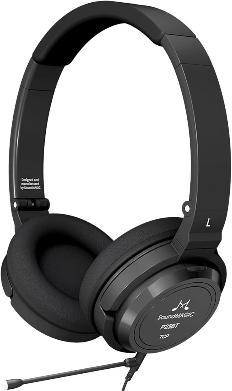 SoundMAGIC P23BT Bluetooth fejhallgató zajszűrés mikrofonnal, HiFi hang fekete