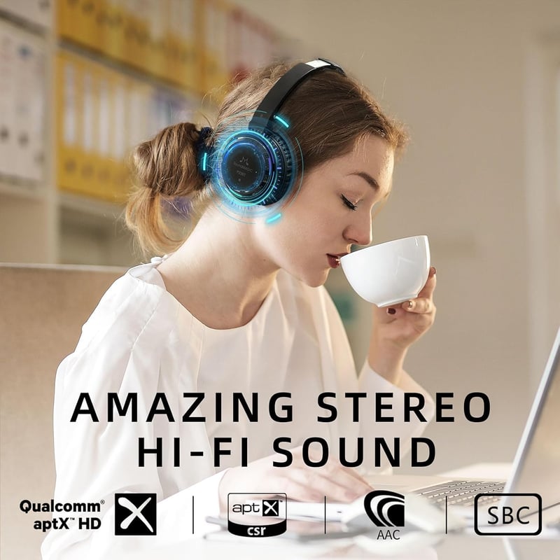 SoundMAGIC P23BT Bluetooth fejhallgató zajszűrés mikrofonnal, HiFi hang fekete