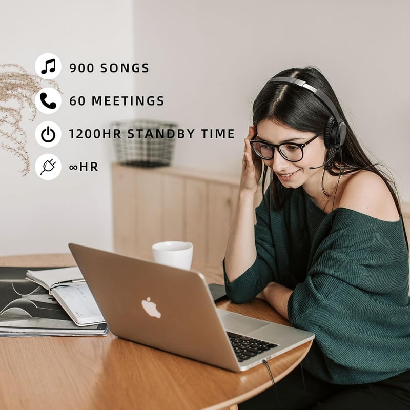 SoundMAGIC P23BT Bluetooth fejhallgató zajszűrés mikrofonnal, HiFi hang fekete