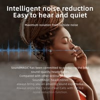 SoundMAGIC T60BT Bluetooth fülhallgató vezeték nélküli HiFi stereo mikrofon vízálló fehér 6