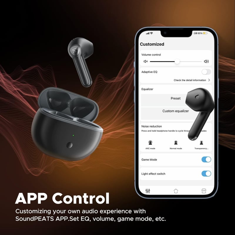 SoundPEATS Air3 Deluxe HS Bluetooth Fülhallgató LDAC Hi-Res Hangzással, 5.3 Vezeték Nélküli, ENC Mikrofonnal, 14.2mm Meghajtó, Játék Mód, 20