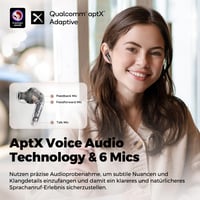 SoundPEATS Air4 Pro Vezeték Nélküli Fülhallgató AptX Veszteségmentes Hanggal, Bluetooth 5.3, Adaptív Hibrid ANC, 6 Mikrofon, 26 Órás Üzemidő 4